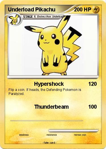 Pokemon Underload Pikachu