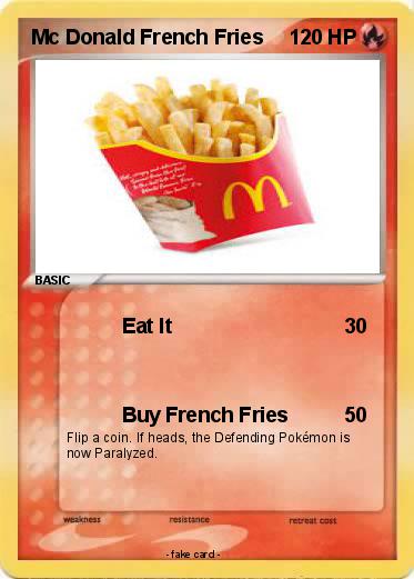 Pokemon Mc Donald French Fries