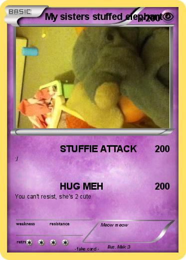 Pokemon My sisters stuffed elephant