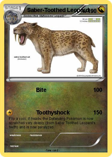 Pokemon Saber-Toothed Leopard