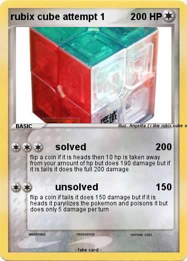 Pokemon rubix cube attempt 1
