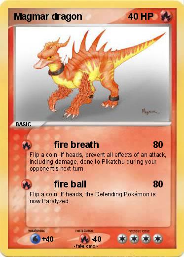 Pokemon Magmar dragon