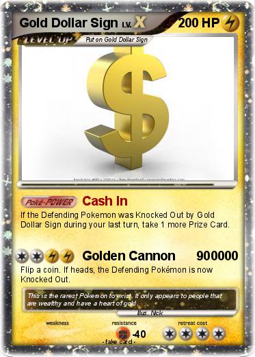 Pokemon Gold Dollar Sign