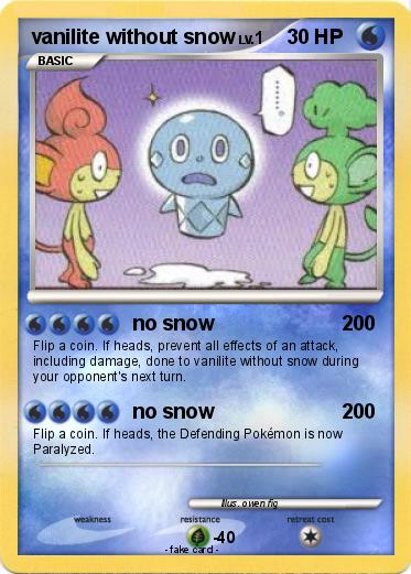 Pokemon vanilite without snow