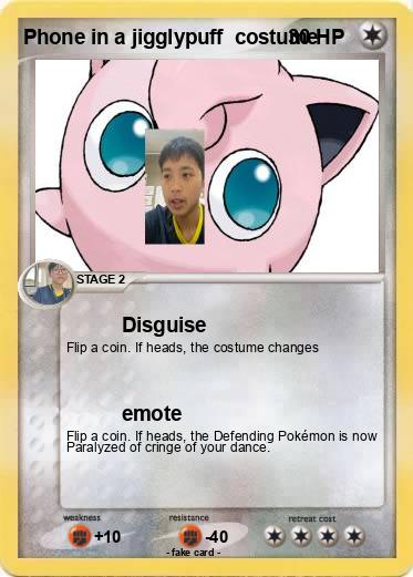 Pokemon Phone in a jigglypuff  costume