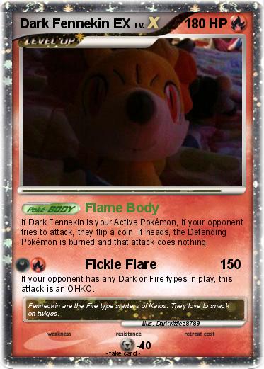 Pokemon Dark Fennekin EX