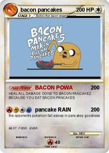 Pokemon bacon pancakes