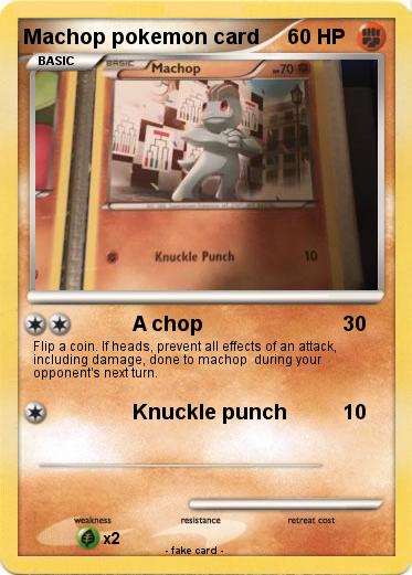 Pokemon Machop pokemon card