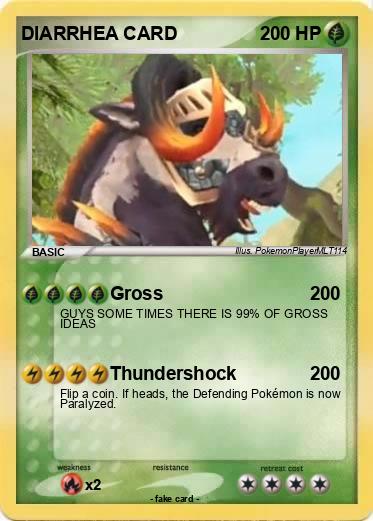 Pokemon DIARRHEA CARD