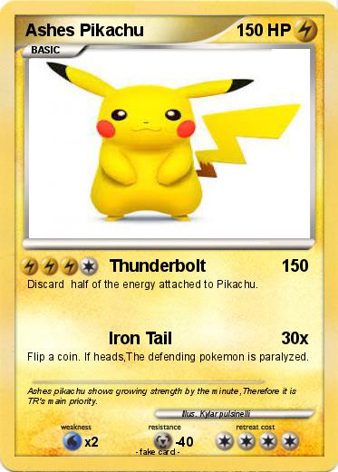 Pokemon Ashes Pikachu