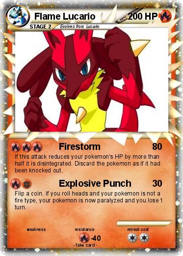 Pokemon Flame Lucario