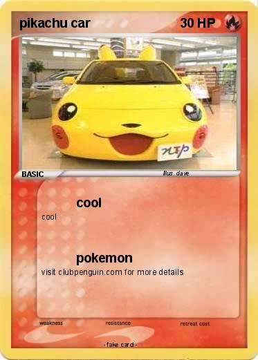 Pokemon pikachu car