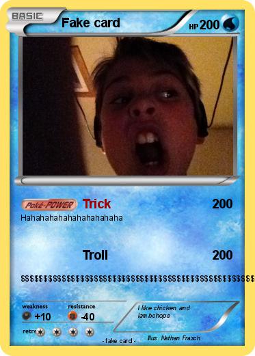 Pokemon Fake card