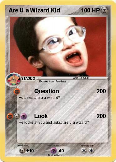 Pokemon Are U a Wizard Kid