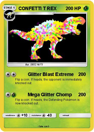 Pokemon CONFETTI T REX Pokemon CONFETTI T REX