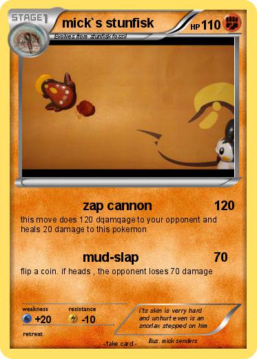 Pokemon mick`s stunfisk