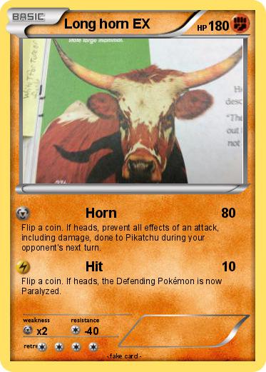 Pokemon Long horn EX