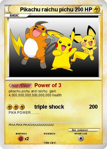 Pokemon Pikachu raichu pichu