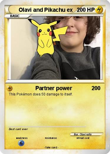 Pokemon Olavi and Pikachu ex