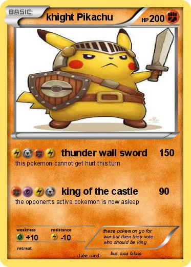 Pokemon khight Pikachu