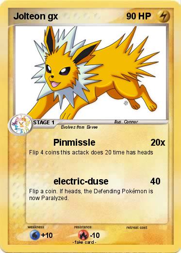 Pokemon Jolteon gx