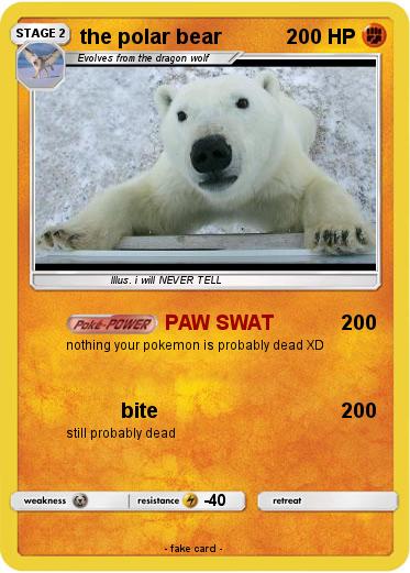 Pokemon the polar bear