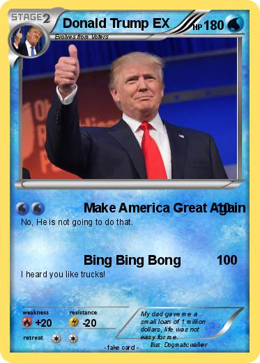 Pokemon Donald Trump EX Pokemon Donald Trump EX