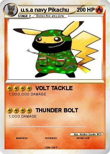 Pokemon u.s.a navy Pikachu