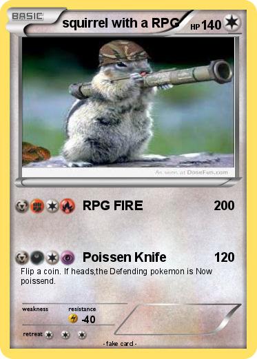 Pokemon squirrel with a RPG
