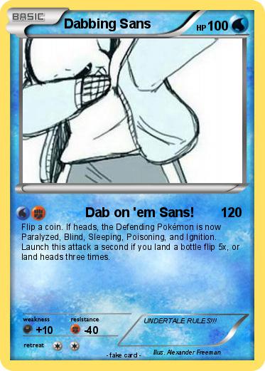 Pokemon Dabbing Sans