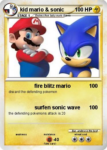 Pokemon kid mario & sonic