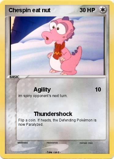 Pokemon Chespin eat nut