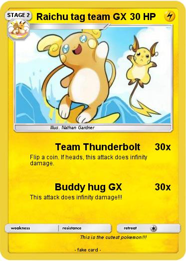 Pokemon Raichu tag team GX