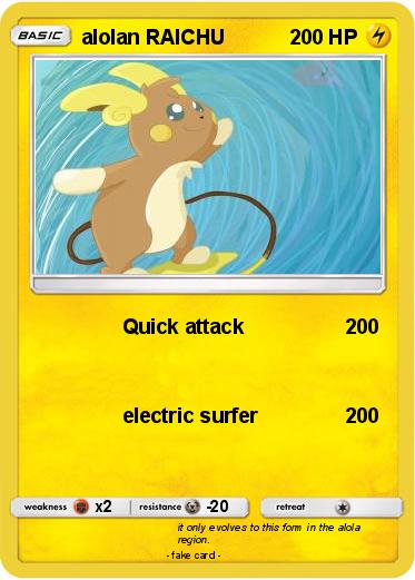 Pokemon alolan RAICHU