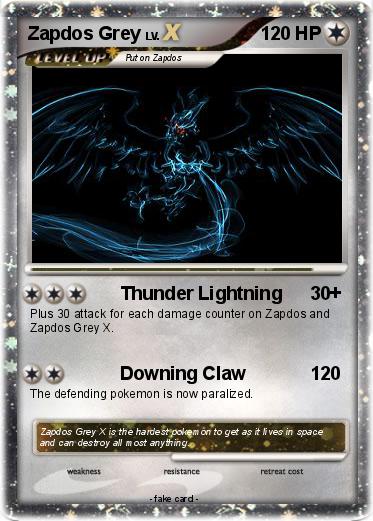 Pokemon Zapdos Grey