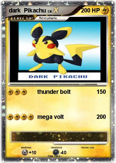 Pokemon dark  Pikachu