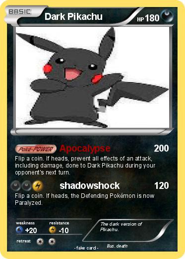 Pokemon Dark Pikachu