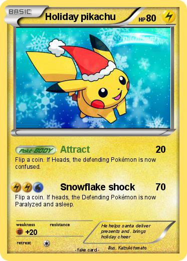 Pokemon Holiday pikachu
