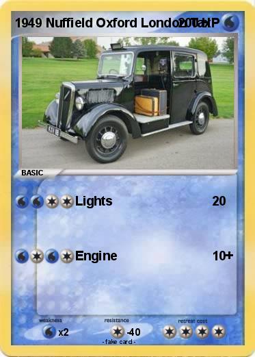 Pokemon 1949 Nuffield Oxford London Taxi