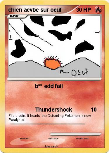 Pokemon chien aevbe sur oeuf