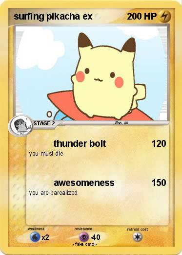 Pokemon surfing pikacha ex