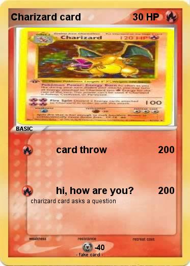Pokemon Charizard card