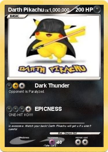 Pokemon Darth Pikachu