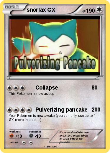 Pokemon snorlax GX