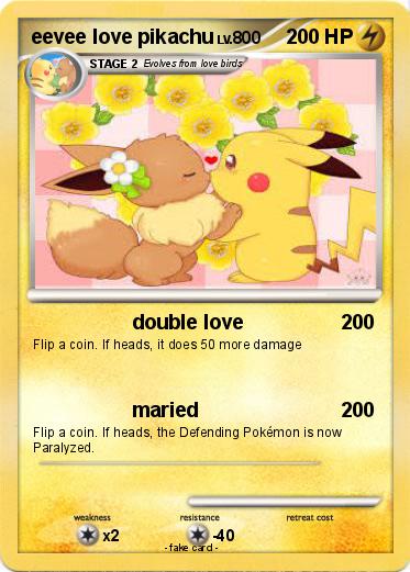 Pokemon eevee love pikachu