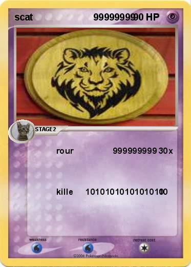 Pokemon scat                       99999999