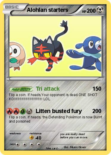Pokemon Alohlan starters