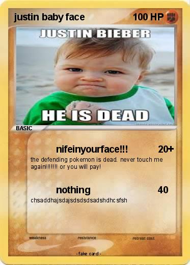 Pokemon justin baby face