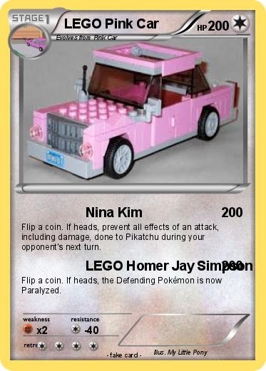 Pokemon LEGO Pink Car