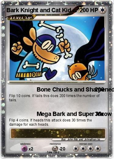 Pokemon Bark Knight and Cat Kid